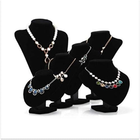 Comelyjewel 3pcs/pack Jewelry Organizer - Black Velvet 1 Row Bracelet Holder & 9" Necklace Holder Elegant Room Decor & Jewelry Organizers and Storage Solution for Fashion Accessories