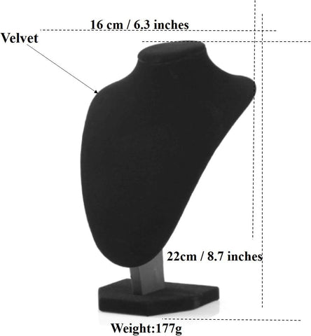 Comelyjewel 3pcs/pack Jewelry Organizer - Black Velvet 1 Row Bracelet Holder & 9" Necklace Holder Elegant Room Decor & Jewelry Organizers and Storage Solution for Fashion Accessories