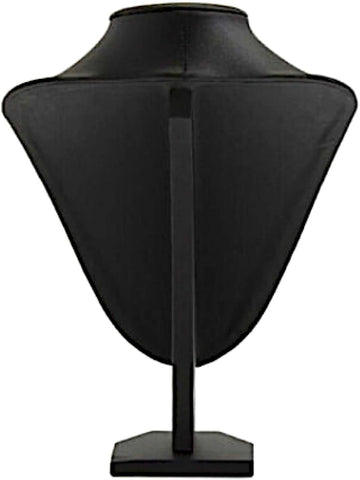 Comelyjewel 21cm Necklace Holder Jewelry Organizer Set of 2, Elegant Jewelry Organizers and Storage, Premium Jewelry Organizer for Women, Mannequin Bust Stand for Necklaces (Black Faux Leather)