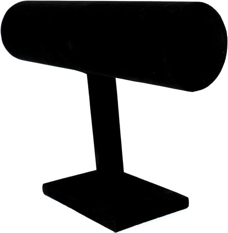 Comelyjewel Set of 2 Black Velvet bracelet holder 1 Row jewelry stand for Vendors Elegant Scrunchies Stand Jewelry Display Organizer for Professional Showcases