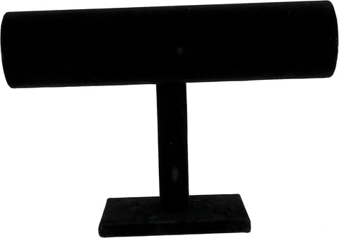 Comelyjewel Set of 2 Black Velvet bracelet holder 1 Row jewelry stand for Vendors Elegant Scrunchies Stand Jewelry Display Organizer for Professional Showcases