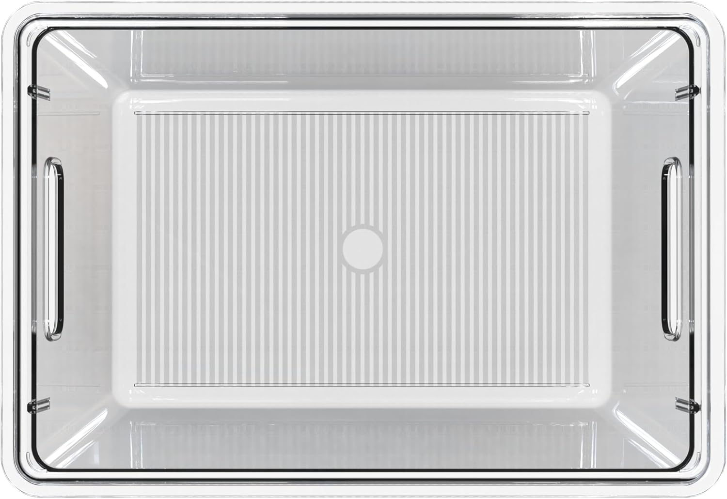 YAN & HIN 8 pcs/set Large Clear Cabinet Storage Bins with Lids - Stackable, Transparent Pantry Storage with Handles, Freezer Plastic Containers (11 "L x 7.5" W x 6.1 "H)