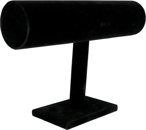 Comelyjewel Set of 2 Black Velvet bracelet holder 1 Row jewelry stand for Vendors Elegant Scrunchies Stand Jewelry Display Organizer for Professional Showcases