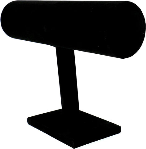 Comelyjewel Set of 2 Black Velvet bracelet holder 1 Row jewelry stand for Vendors Elegant Scrunchies Stand Jewelry Display Organizer for Professional Showcases