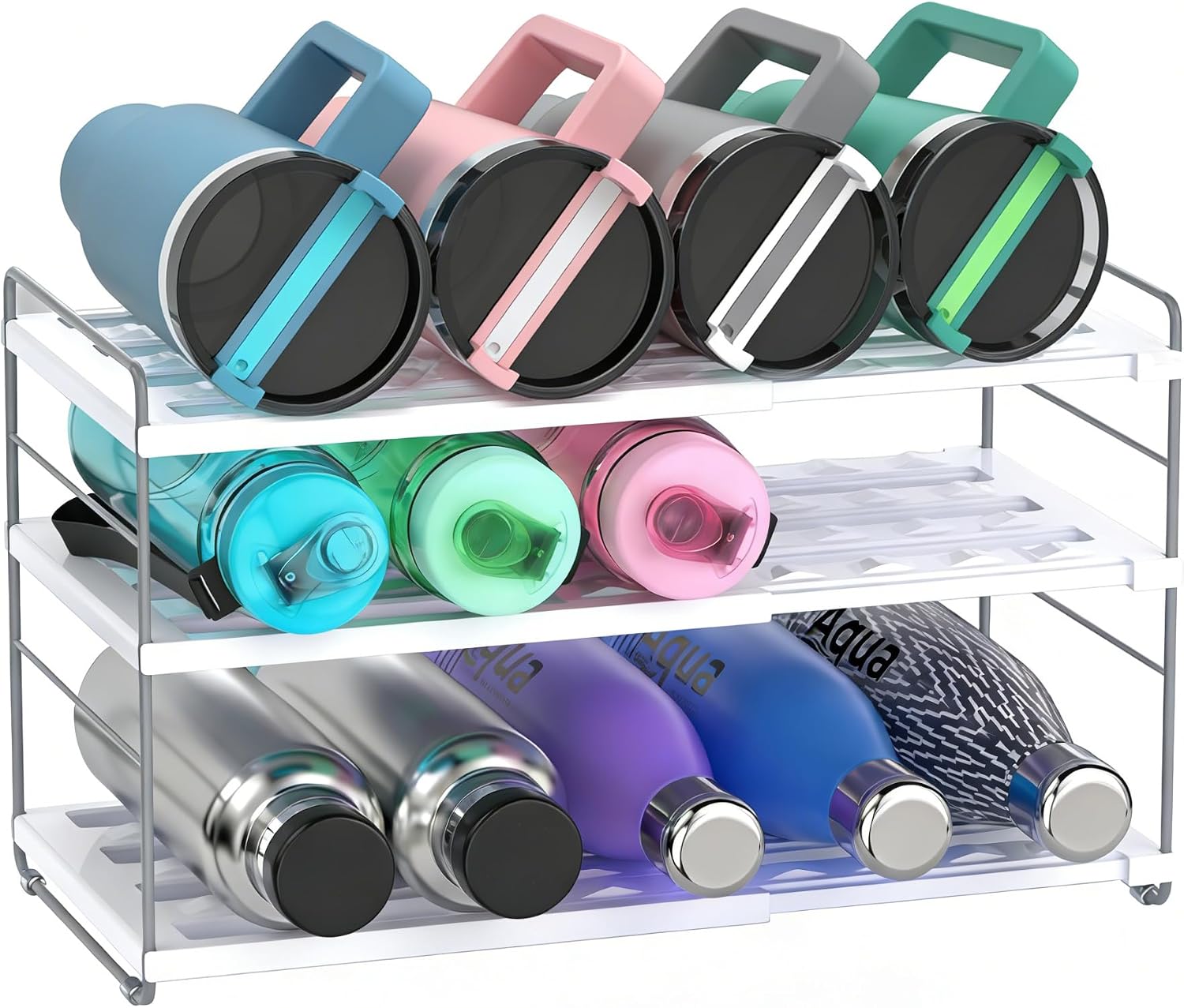 YAN & HIN tiered water bottle organizer